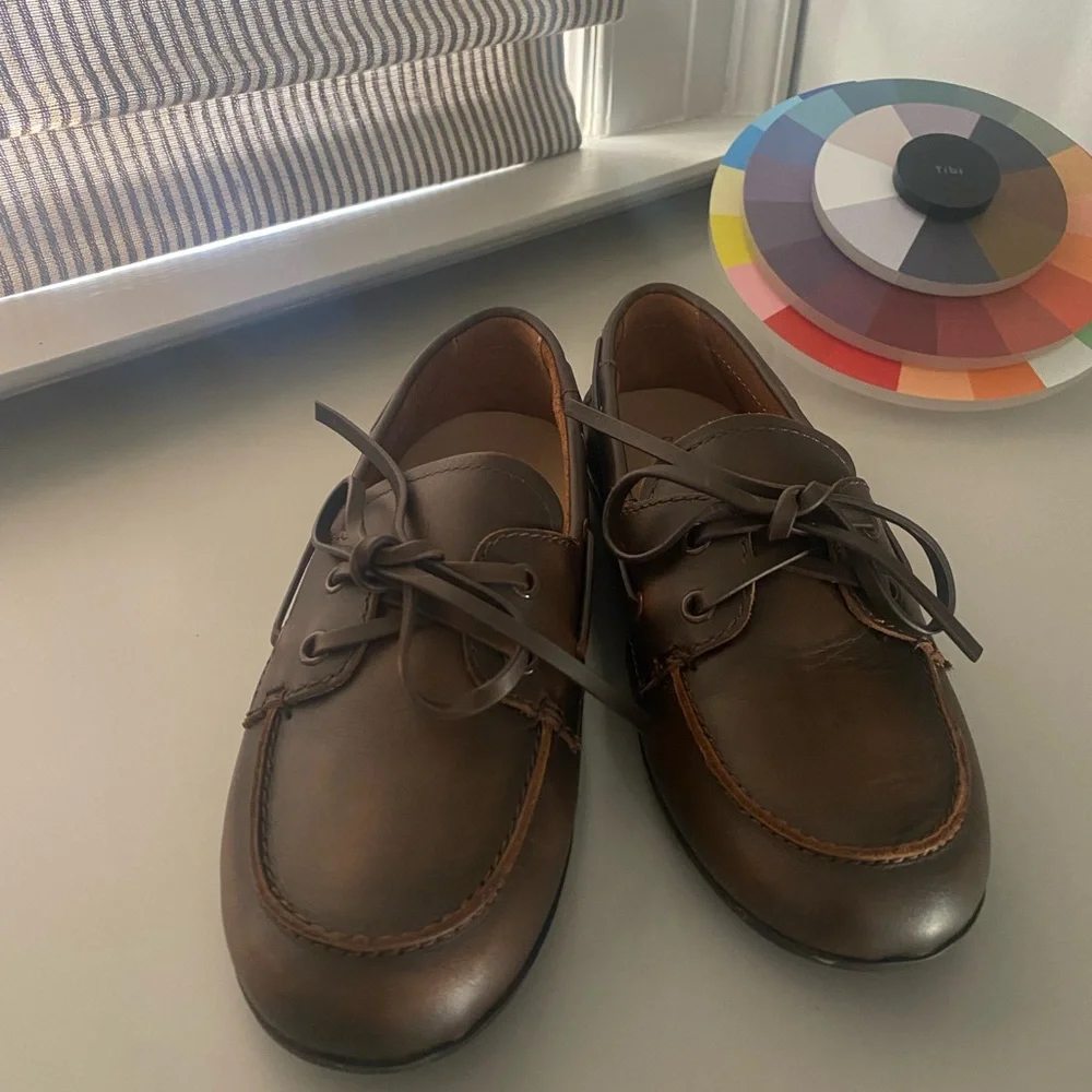 Steve Madden leather boat shoes - Picture 1 of 4